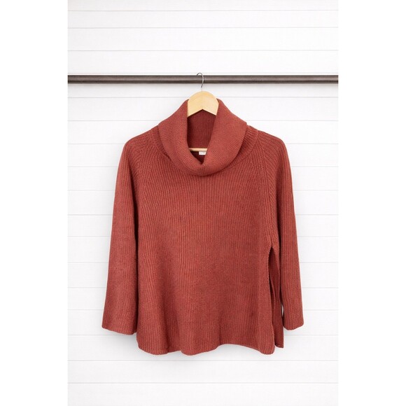 Moss Sweaters - Moss Rose Turtleneck Sweater Cape OS